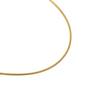 Cadena Serpiente Redonda bañada en oro 18K