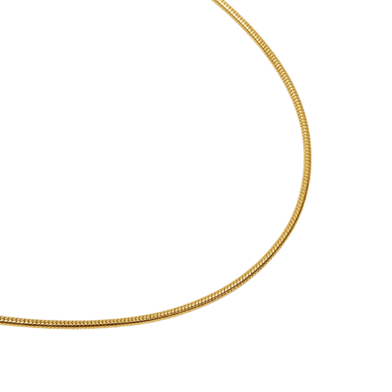 Cadena Serpiente Redonda bañada en oro 18K