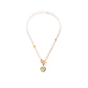 Collar Emerald de perlas naturales blancas